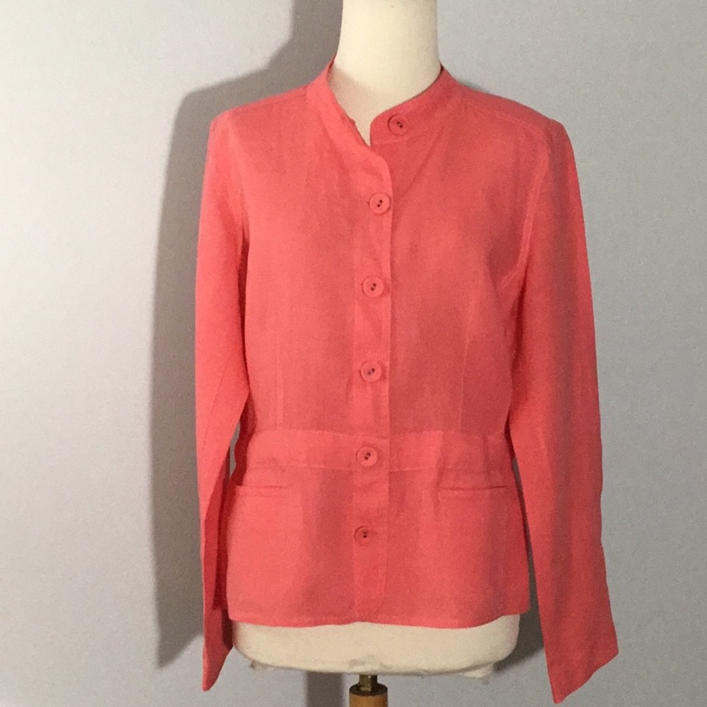 Eileen Fisher 100% Irish Linen Jacket, sz M - Picture 1 of 8